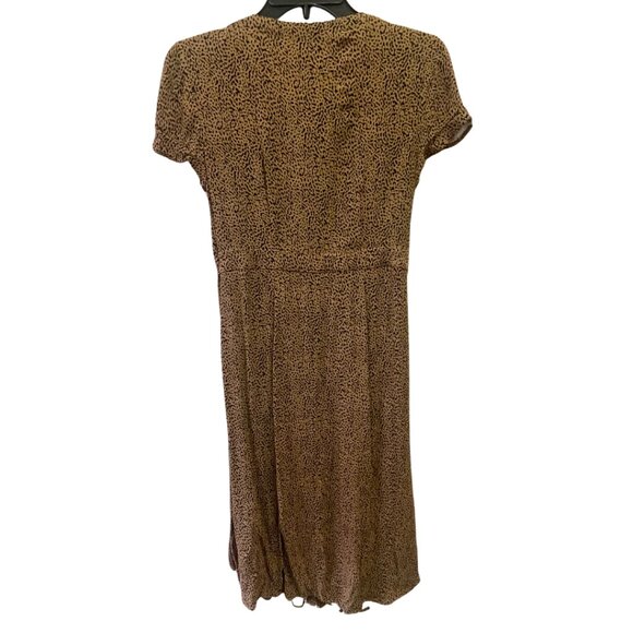 Loft Leopard Print V-Neck Midi Shirtdress 2P - Picture 4 of 5